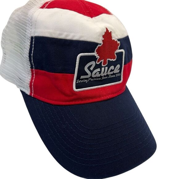 SAUCE Hockey Red and White Logo Ball Cap Men’s Hat - Picture 1 of 9